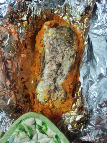 Рецепт: Филе горбуши, запеченное в духовке - Сочное Рецепт: Филе горбуши, запеченное в духовке - Сочное