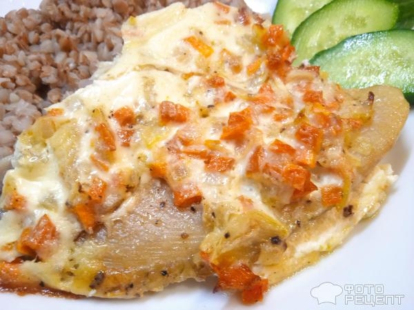 Рецепт: Филе тилапии запеченное - в сметанной заливке