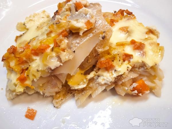 Рецепт: Филе тилапии запеченное - в сметанной заливке