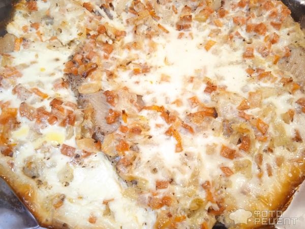 Рецепт: Филе тилапии запеченное - в сметанной заливке