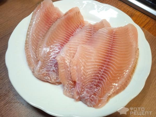 Рецепт: Филе тилапии запеченное - в сметанной заливке