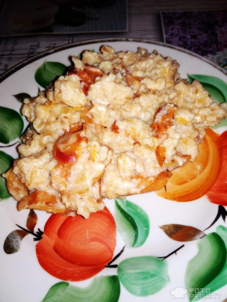 Рецепт: Геркулесовая каша с цукатами в мультиварке - С сушенными яблоками Рецепт: Геркулесовая каша с цукатами в мультиварке - С сушенными яблоками