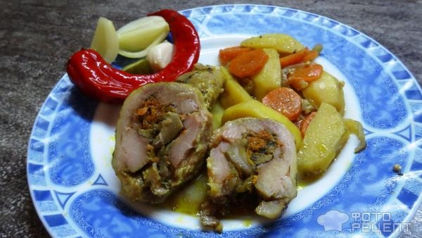 Рецепт: Голень куриная фаршированная - Из голени куриной отличное блюдо.