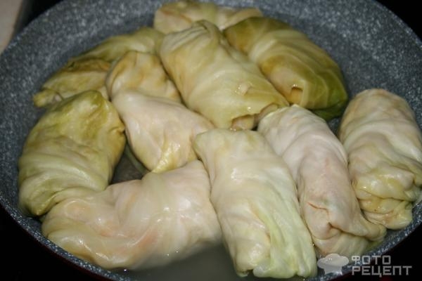 Рецепт: Голубцы диетические тушеные - Без соуса, на воде Рецепт: Голубцы диетические тушеные - Без соуса, на воде