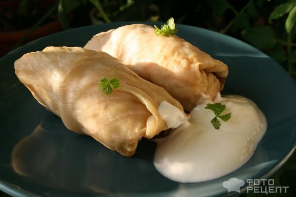 Рецепт: Голубцы диетические тушеные - Без соуса, на воде Рецепт: Голубцы диетические тушеные - Без соуса, на воде