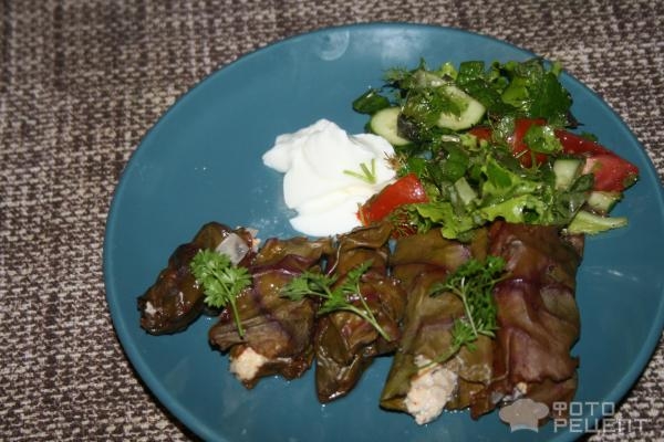 Рецепт: Голубцы из свекольных листьев - с молодой свекольной ботвой Рецепт: Голубцы из свекольных листьев - с молодой свекольной ботвой