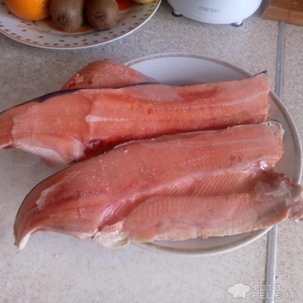 Рецепт: Горбуша, запеченная с овощами - По-домашнему Рецепт: Горбуша, запеченная с овощами - По-домашнему