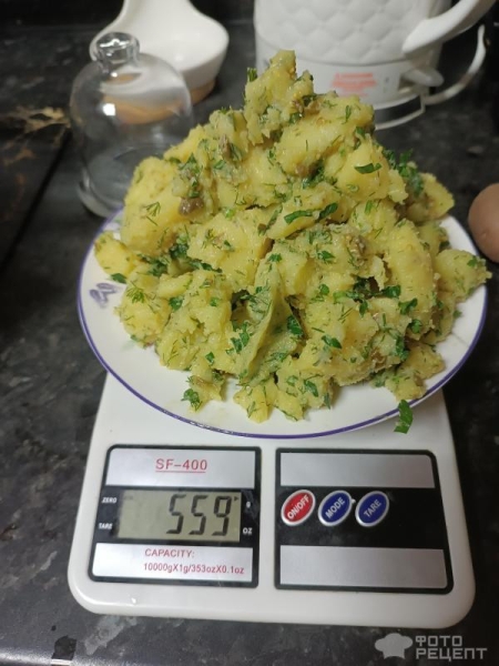 Рецепт: Греческий картофельный салат с каперсами - Без майонеза