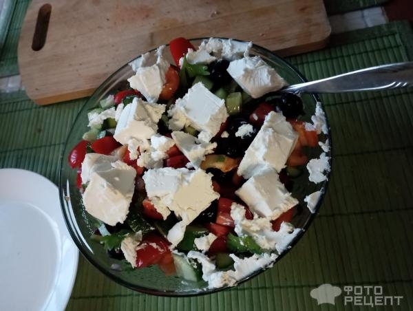 Рецепт: Греческий салат - Очень вкусный салат Рецепт: Греческий салат - Очень вкусный салат