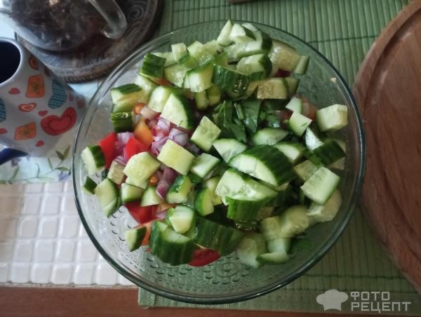 Рецепт: Греческий салат - Очень вкусный салат Рецепт: Греческий салат - Очень вкусный салат