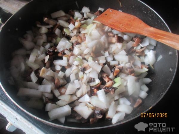 Рецепт: Гречка по-купечески - с грибами и фаршем Рецепт: Гречка по-купечески - с грибами и фаршем