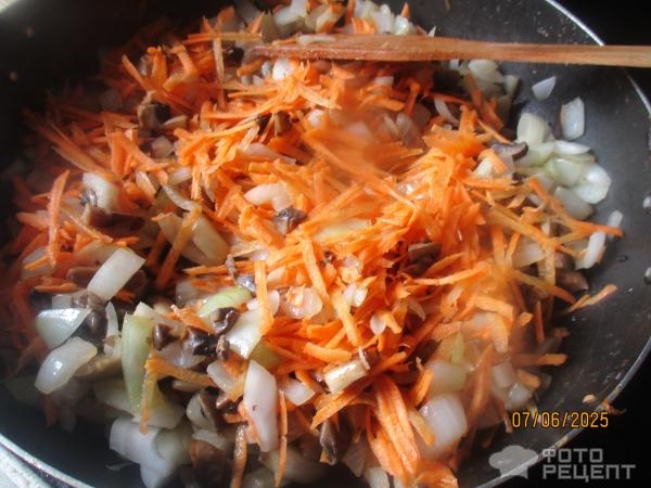 Рецепт: Гречка по-купечески - с грибами и фаршем Рецепт: Гречка по-купечески - с грибами и фаршем