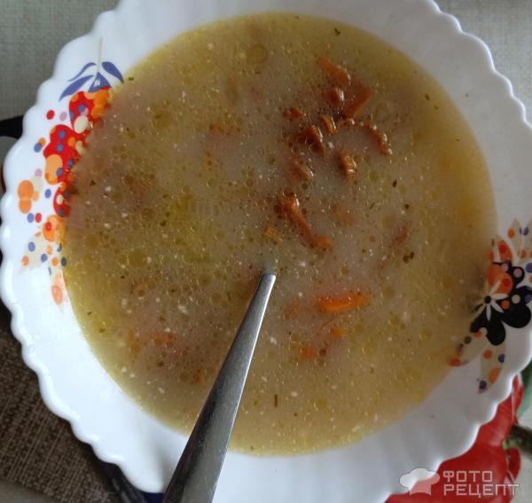 Рецепт: Грибной суп с лисичками - с картофелем и поджаркой