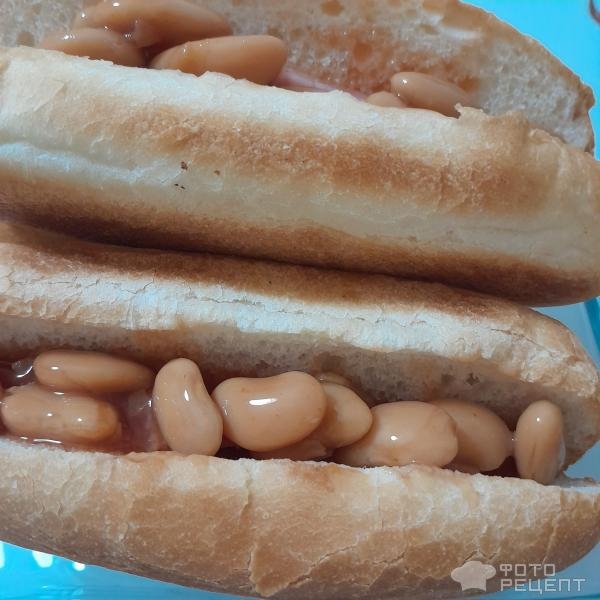 Рецепт: Хот-дог "Русский" - С ветчиной и фасолью в томате. Перекус за минутку:) Рецепт: Хот-дог "Русский" - С ветчиной и фасолью в томате. Перекус за минутку:)