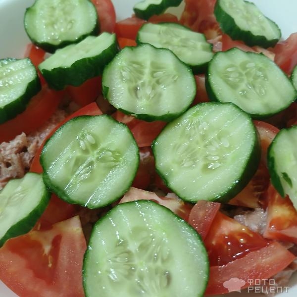 Рецепт: Итальянский салат "по-деревенски" - С перловкой и консервированным тунцом Рецепт: Итальянский салат "по-деревенски" - С перловкой и консервированным тунцом