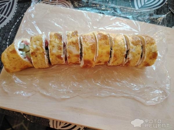 Рецепт: Яичный ролл - с горбушей