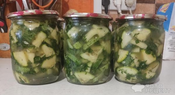 Рецепт: Кабачки на зиму как грибы - Хрустящие! Рецепт: Кабачки на зиму как грибы - Хрустящие!