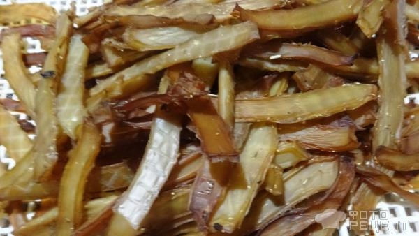 Рецепт: Кальмары сушеные - Отличный перекус. Рецепт: Кальмары сушеные - Отличный перекус.