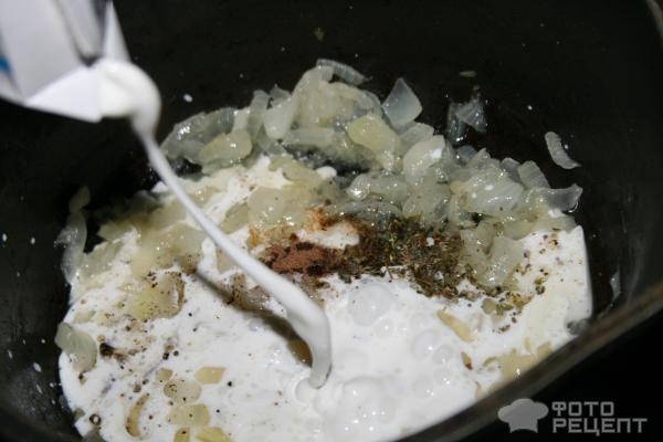 Рецепт: Кальмары в сливках - с яйцом