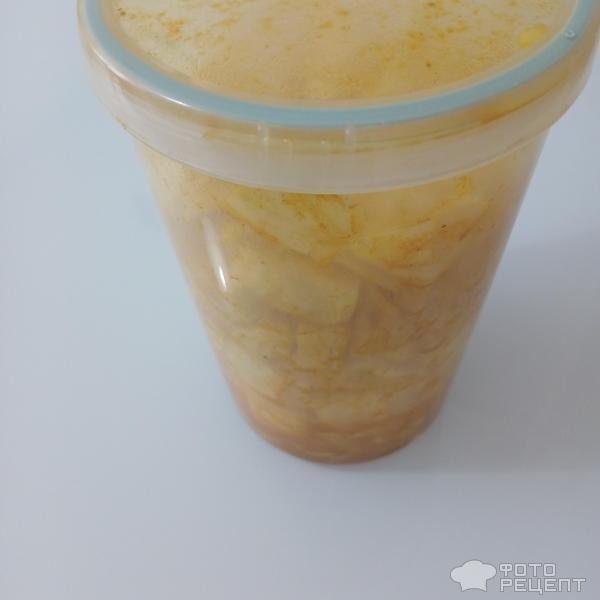 Рецепт: Капуста по-корейски - Яркая красивая маринованная капуста с куркумой. Рецепт: Капуста по-корейски - Яркая красивая маринованная капуста с куркумой.