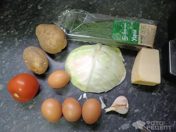 Рецепт: Капуста с яйцами на сковороде - Лёгкий перекус Рецепт: Капуста с яйцами на сковороде - Лёгкий перекус