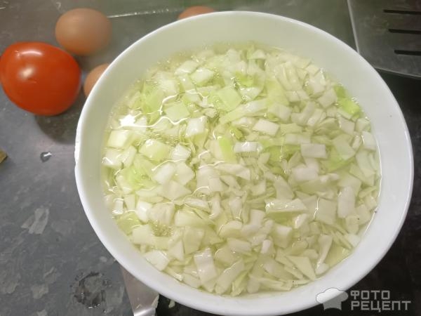 Рецепт: Капуста с яйцами на сковороде - Лёгкий перекус Рецепт: Капуста с яйцами на сковороде - Лёгкий перекус