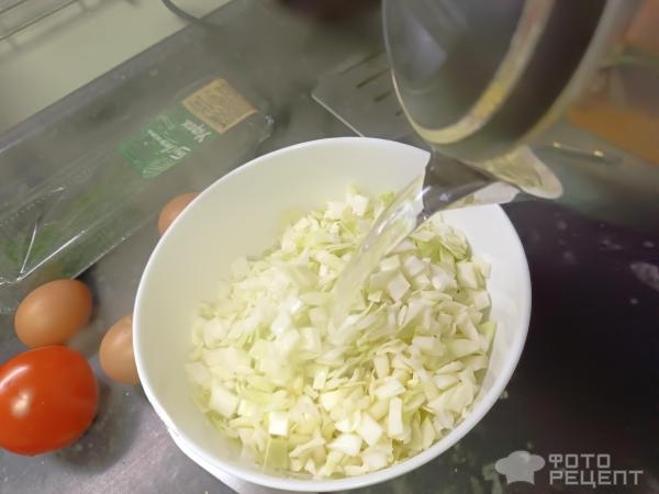 Рецепт: Капуста с яйцами на сковороде - Лёгкий перекус Рецепт: Капуста с яйцами на сковороде - Лёгкий перекус