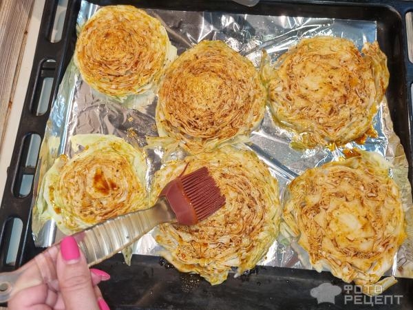 Рецепт: Капустный стейк запеченный с куриной грудкой - Вместо ленивых голубцов Рецепт: Капустный стейк запеченный с куриной грудкой - Вместо ленивых голубцов