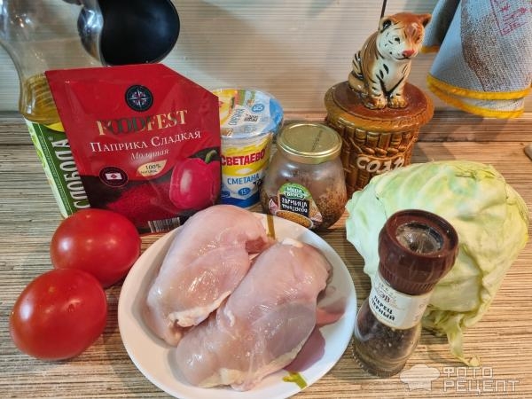 Рецепт: Капустный стейк запеченный с куриной грудкой - Вместо ленивых голубцов Рецепт: Капустный стейк запеченный с куриной грудкой - Вместо ленивых голубцов