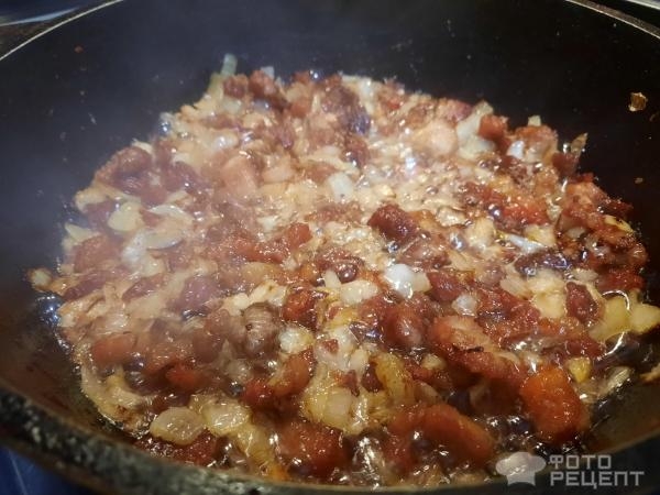 Рецепт: Картофельная колбаса - Бульбяная кишка со шкварками и жареным луком. Рецепт: Картофельная колбаса - Бульбяная кишка со шкварками и жареным луком.