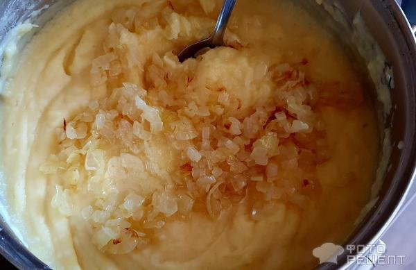 Рецепт: Картофельная запеканка с мясным фаршем - В духовке с жареным лучком и фаршем Рецепт: Картофельная запеканка с мясным фаршем - В духовке с жареным лучком и фаршем