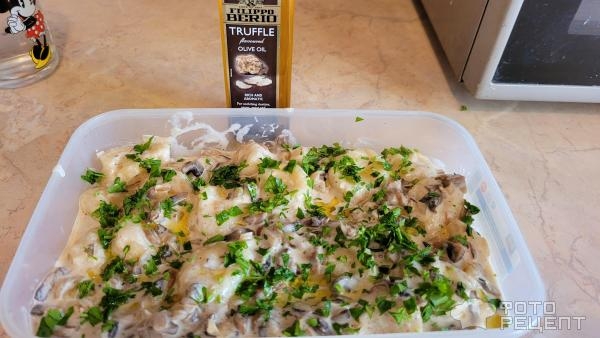 Рецепт: Картофельные ньокки в сливочно-грибном соусе - в сковороде