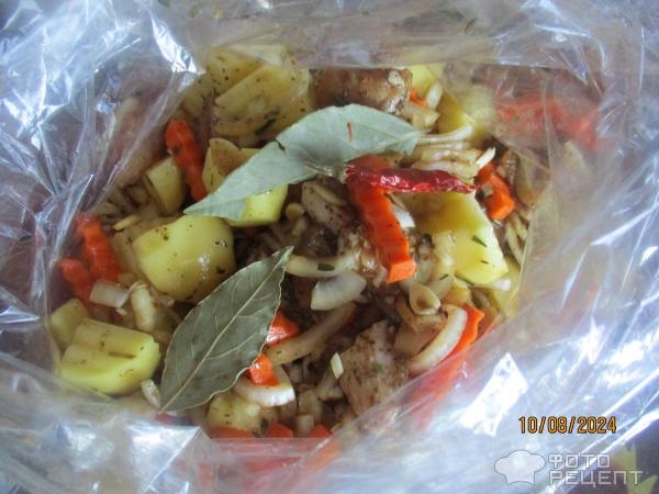 Рецепт: Картошка с мясом в рукаве - в духовке Рецепт: Картошка с мясом в рукаве - в духовке