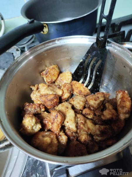 Рецепт: Картошка, тушеная с куриной грудкой - Сочное блюдо