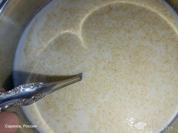 Рецепт: Каша из Полбяной манки - На цельном молоке, со сливочным маслом.