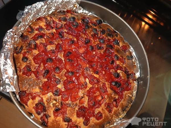 Рецепт: Клубничный пирог - Превосходный десерт, не сладкий Рецепт: Клубничный пирог - Превосходный десерт, не сладкий