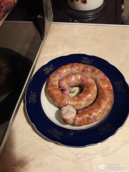 Рецепт: Колбаса домашняя свиная - по-домашнему