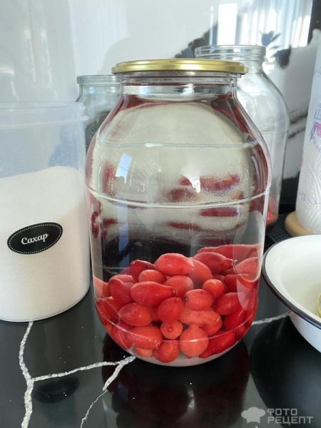 Рецепт: Компот из ягод кизила - компот, кизил, вкусно, заготовки на зиму Рецепт: Компот из ягод кизила - компот, кизил, вкусно, заготовки на зиму