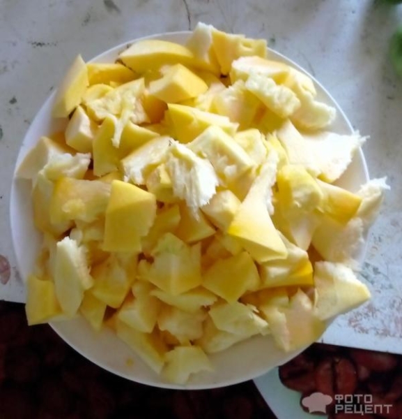 Рецепт: Конфитюр из тыквы - С добавлением хеномелеса.