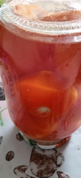 Рецепт: Консервированные помидоры "в снегу" - С чесноком Рецепт: Консервированные помидоры "в снегу" - С чесноком