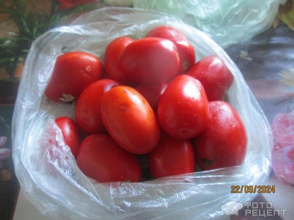 Рецепт: Консервированные помидоры "в снегу" - самый простой рецепт