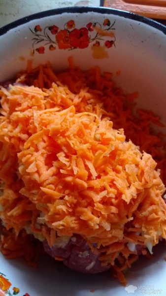 Рецепт: Котлеты из говядины с овощами - С морковью. Рецепт: Котлеты из говядины с овощами - С морковью.