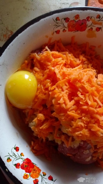 Рецепт: Котлеты из говядины с овощами - С морковью. Рецепт: Котлеты из говядины с овощами - С морковью.