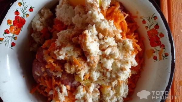 Рецепт: Котлеты из говядины с овощами - С морковью. Рецепт: Котлеты из говядины с овощами - С морковью.