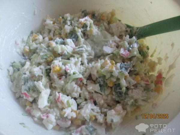 Рецепт: Крабовый салат - самый простой салатик Рецепт: Крабовый салат - самый простой салатик