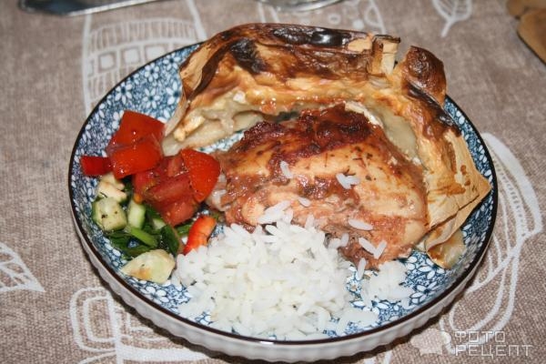 Рецепт: Курицы по-армянски - с лавашем и сметаной