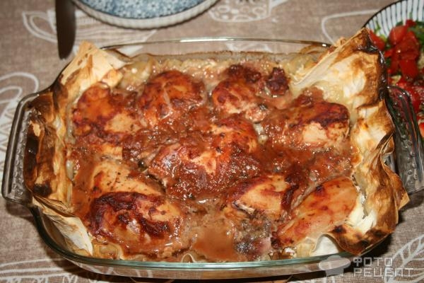 Рецепт: Курицы по-армянски - с лавашем и сметаной