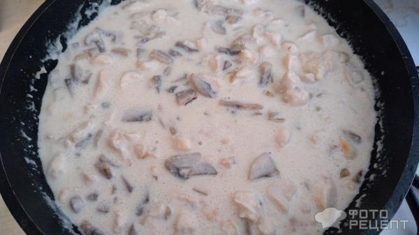 Рецепт: Куриное филе с картофелем в сливочном соусе - с грибами Рецепт: Куриное филе с картофелем в сливочном соусе - с грибами