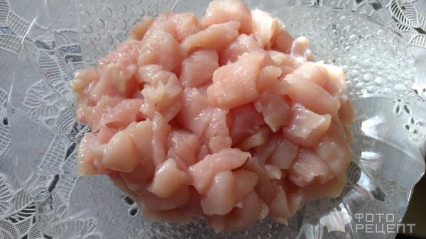 Рецепт: Куриное филе с картофелем в сливочном соусе - с грибами Рецепт: Куриное филе с картофелем в сливочном соусе - с грибами