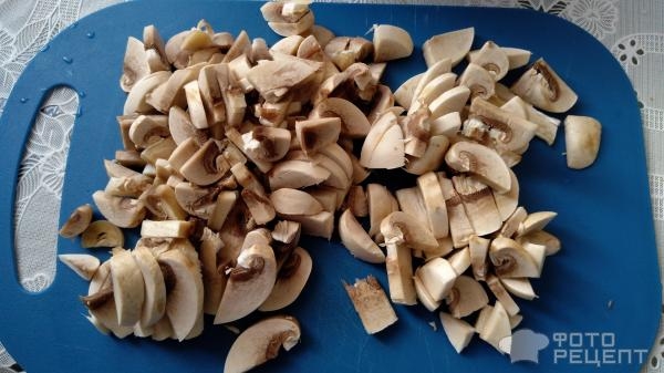 Рецепт: Куриное филе с картофелем в сливочном соусе - с грибами Рецепт: Куриное филе с картофелем в сливочном соусе - с грибами